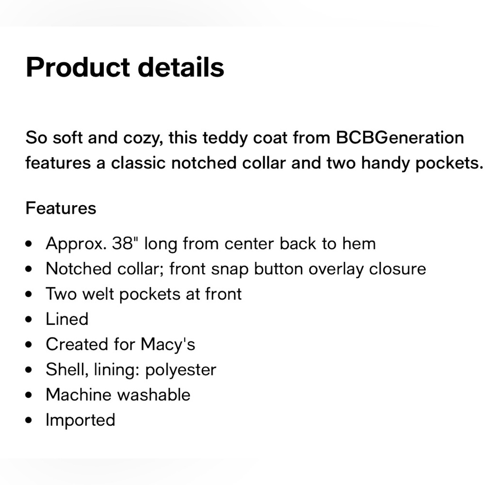 BCBGeneration Cream Teddy Jacket - image 9